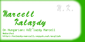 marcell kalazdy business card